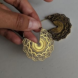 Mandala Brass Earrings